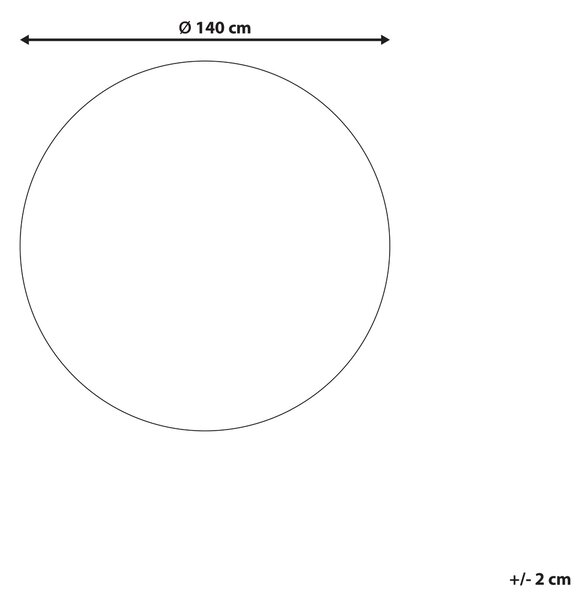 Chlupatý koberec CIDE Modrá ø 140 cm