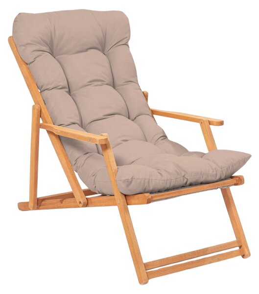 Kalune Design Skládací zahradní lehátko Triol z masivu hnědé