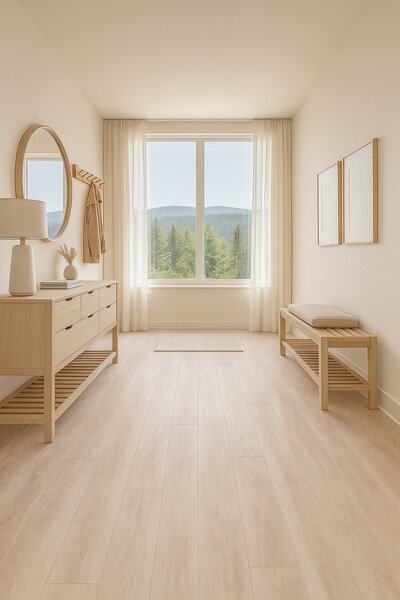 Beauflor, PVC podlaha - lino Texalino Supreme 7182 Pure Oak - dub, na míru, šíře 5m, hnědá, filc, chodba / předsíň