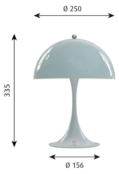 Louis Poulsen Panthella Mini stolní lampa modrá