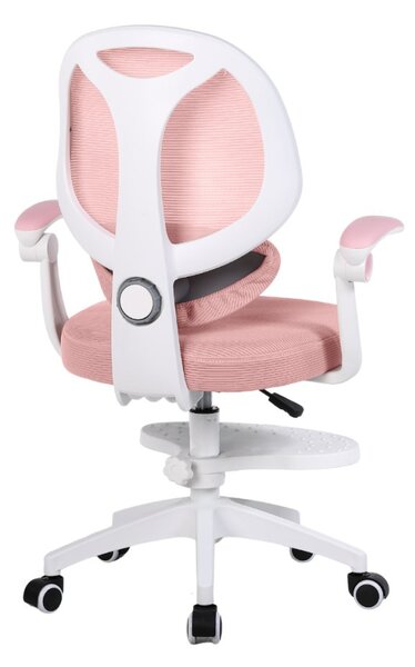 Dětská otočná židle Neoseat JUNI 009 s podnoží — látka, růžová