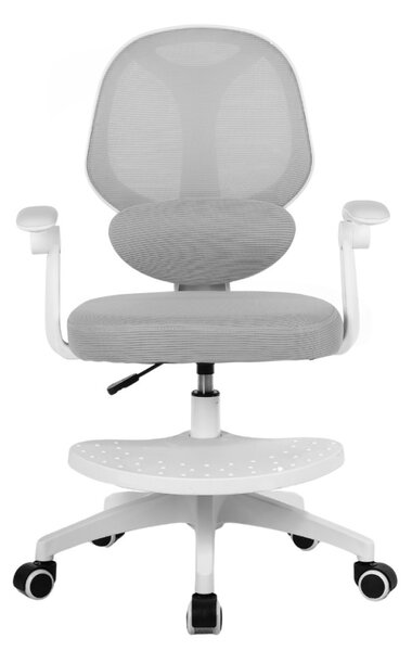 Dětská otočná židle Neoseat JUNI 009 s podnoží — látka, šedá