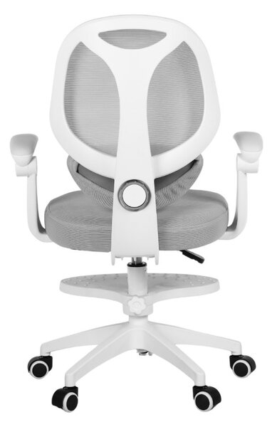 Dětská otočná židle Neoseat JUNI 009 s podnoží — látka, šedá