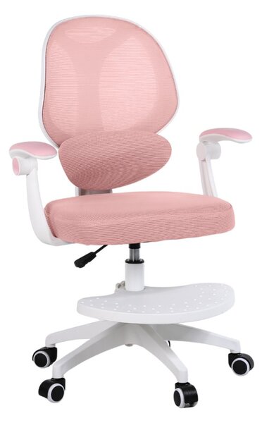 Dětská otočná židle Neoseat JUNI 009 s podnoží — látka, růžová