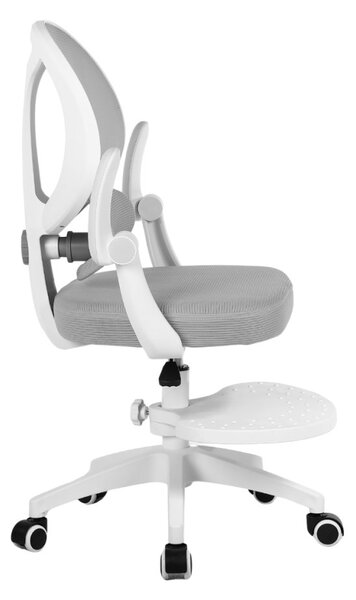 Dětská otočná židle Neoseat JUNI 009 s podnoží — látka, šedá