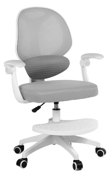 Dětská otočná židle Neoseat JUNI 009 s podnoží — látka, šedá