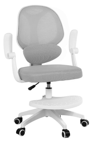Dětská otočná židle Neoseat JUNI 009 s podnoží — látka, šedá