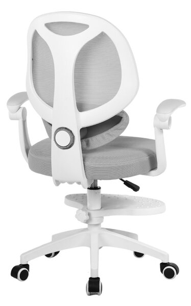 Dětská otočná židle Neoseat JUNI 009 s podnoží — látka, šedá