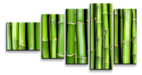 Sablio Obraz - 5-dílný Bambus - 100x60 cm