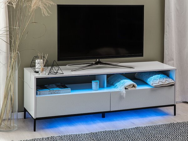 TV stolek LED SYDNEY Bílá