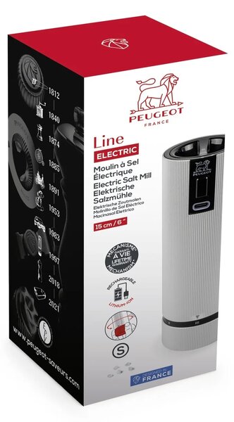 Mlýnek na sůl PEUGEOT LINE elektrický 15 cm, Zirlion u´Select Aluminium 4313100