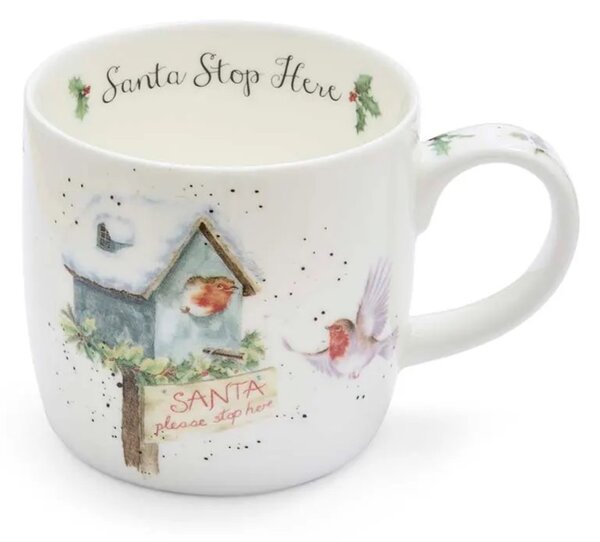 Porcelánový hrnek Zasněžené krmítko 310 ml