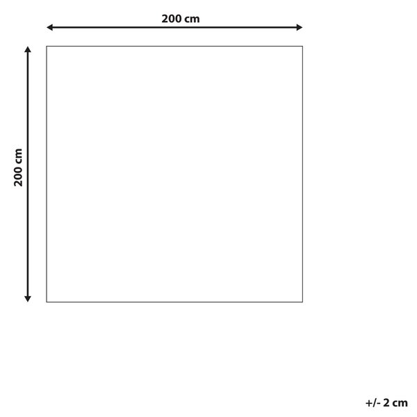 Chlupatý koberec EVREN Černá 200 x 200 cm