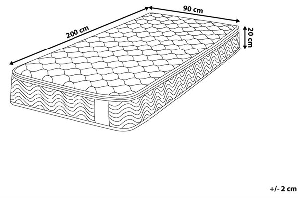 Matrace s taštičkovými pružinami SPLENDOUR H3/4 tvrdá 90 x 200 cm