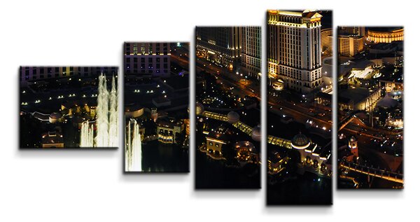 Sablio Obraz - 5-dílný Las Vegas - 100x60 cm