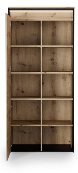 SKŘÍŇ NA ŠANONY, černá, dub artisan, 91/199/42 cm Hom`in - Regály na šanony