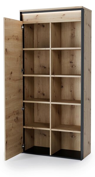 SKŘÍŇ NA ŠANONY, černá, dub artisan, 91/199/42 cm Hom`in - Regály na šanony