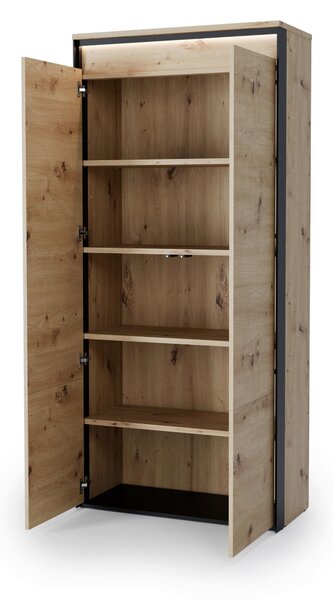 SKŘÍŇ NA ŠANONY, černá, dub artisan, 91/199/42 cm Hom`in - Regály na šanony