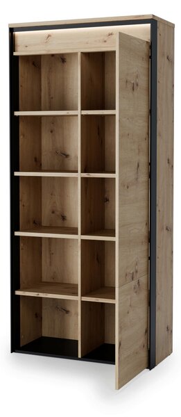 SKŘÍŇ NA ŠANONY, černá, dub artisan, 91/199/42 cm Hom`in - Regály na šanony