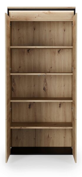 SKŘÍŇ NA ŠANONY, černá, dub artisan, 91/199/42 cm Hom`in - Regály na šanony