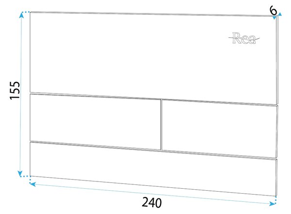 Rea, tlačítko na splachování k podomítkovým systémům WC K011A-Q Rea T, broušená ocel, REA-E0057