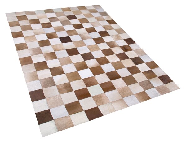 Koberec SOLMAZ Béžová 140 x 200 cm Kůže
