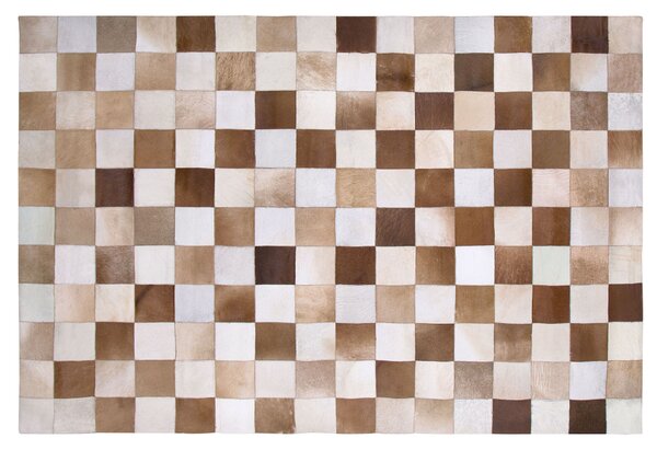 Koberec SOLMAZ Béžová 140 x 200 cm Kůže