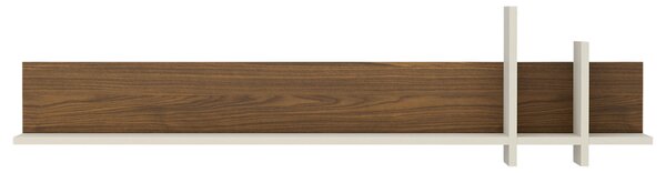 NÁSTĚNNÁ POLICE, barvy ořechu, kašmírová, 180/45/25 cm Hom`in - Nástěnné police