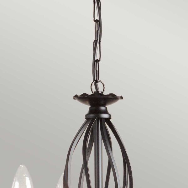 Elstead ART3-BLACK - Lustr na řetězu ARTISAN 3xE14/60W/230V