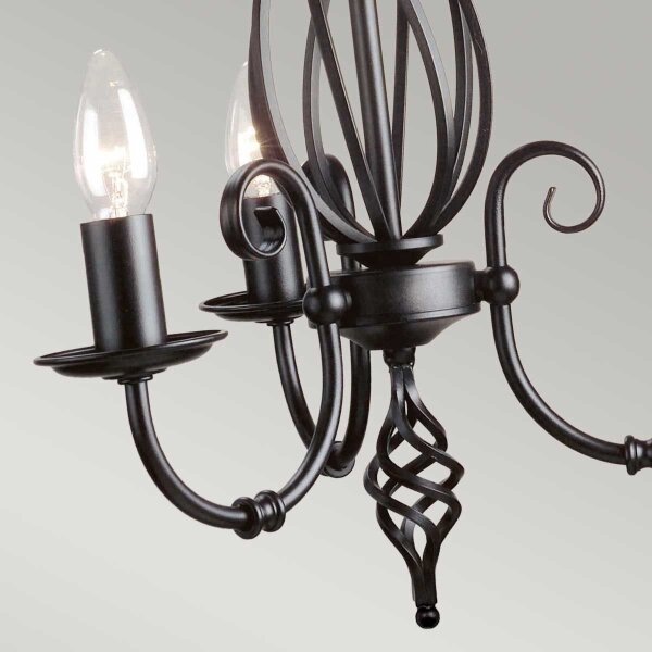 Elstead ART3-BLACK - Lustr na řetězu ARTISAN 3xE14/60W/230V
