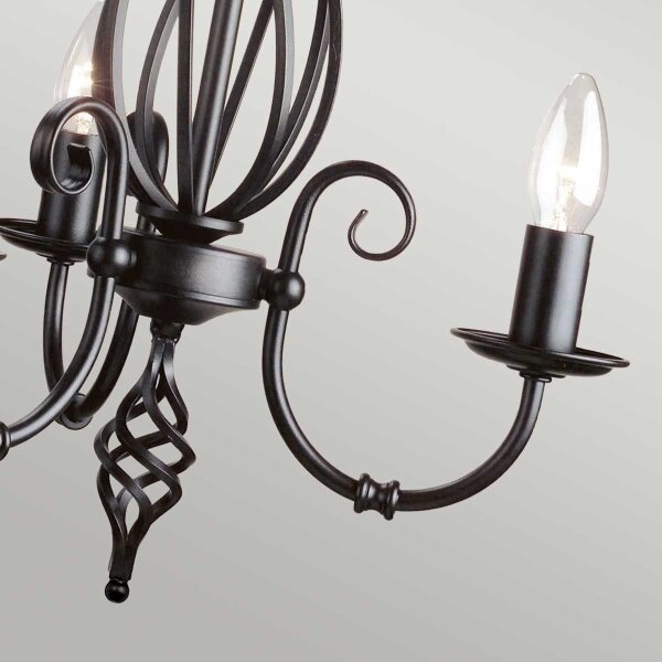 Elstead ART3-BLACK - Lustr na řetězu ARTISAN 3xE14/60W/230V