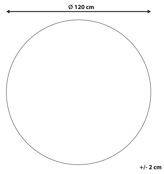 Koberec HIZAN Černá ø 120 cm Bavlna