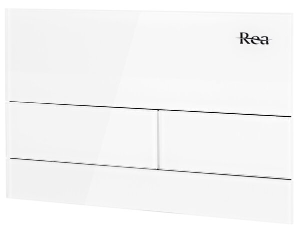 Rea T, ovládací tlačítko k podomítkovým systémům WC K011A-Q, bílé sklo, REA-E0052