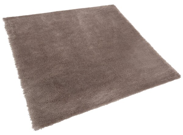 Chlupatý koberec EVREN Světle hnědá 200 x 200 cm