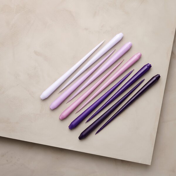 Svíčka Taper 32 cm – 12 Airy Violet – set 2 ks