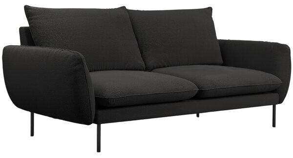 -25 % Dny MOMENTI– Cosmopolitan Design Černá bouclé trojmístná pohovka Vienna 200 cm