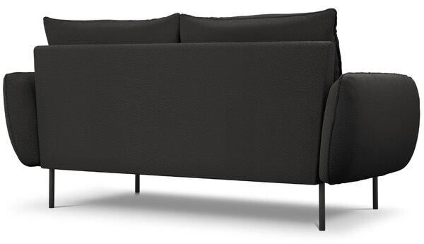 -25 % Dny MOMENTI– Cosmopolitan Design Černá bouclé dvoumístná pohovka Vienna 160 cm