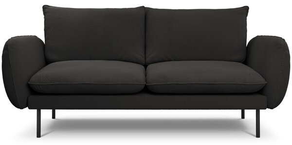 -25 % Dny MOMENTI– Cosmopolitan Design Černá bouclé dvoumístná pohovka Vienna 160 cm