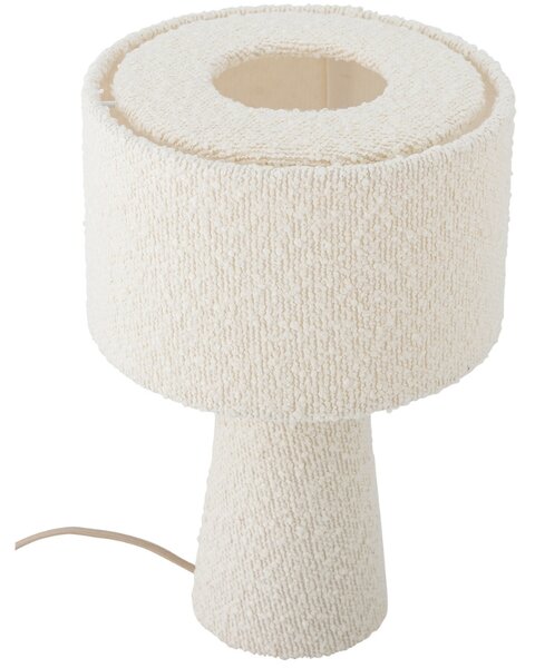 Bloomingville Bílá bouclé stolní lampa Emmie