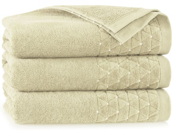 Egyptská bavlna ručníky a osuška Diamond - světlá khaki Velikost: ručníček 30 x 50