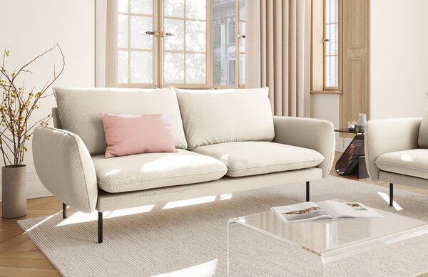 -25 % Dny MOMENTI– Cosmopolitan Design Béžová bouclé trojmístná pohovka Vienna 200 cm