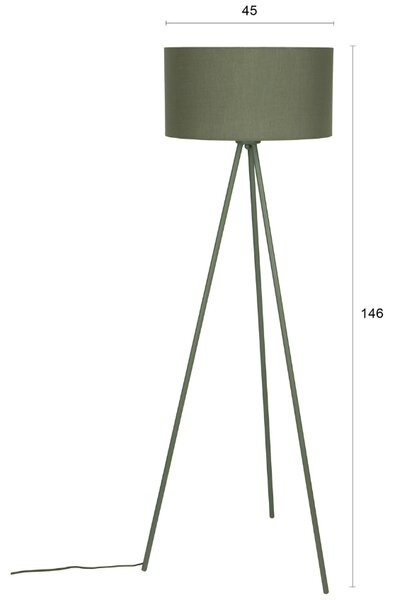 -25 % Dny MOMENTI– White Label Zelená stojací lampa WLL SUSIE 146 cm