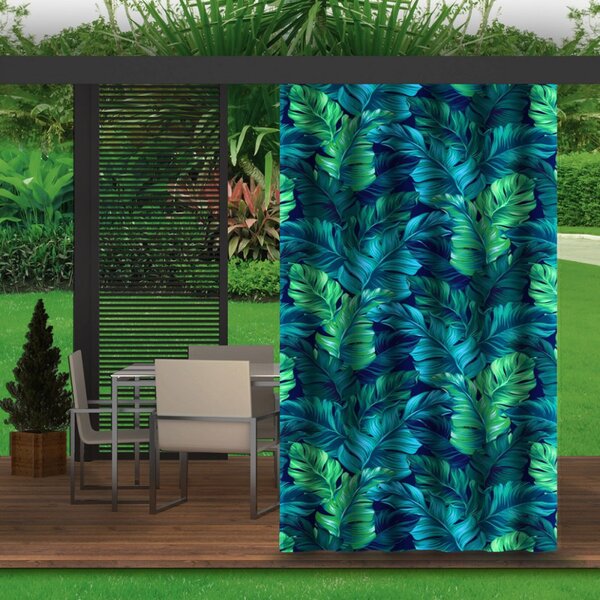 Zahradní závěs do altánku MIGD219 zelené listí Barva Zelená Rozměry 155x180 cm