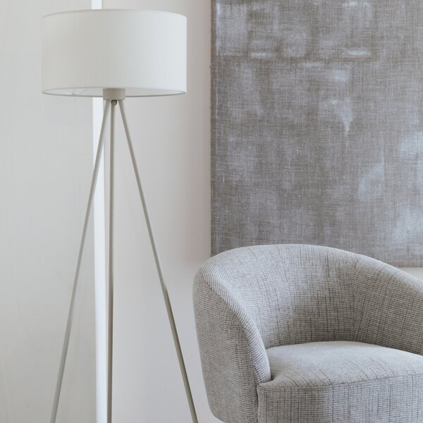 -25 % Dny MOMENTI– White Label Béžová stojací lampa WLL SUSIE 146 cm