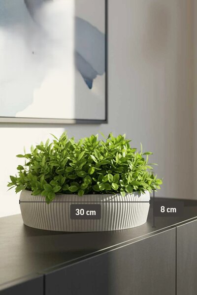 Mísa na květiny ERYNA, sklolaminát, průměr 30 cm, šedá