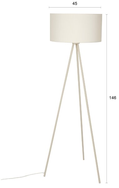 -25 % Dny MOMENTI– White Label Béžová stojací lampa WLL SUSIE 146 cm