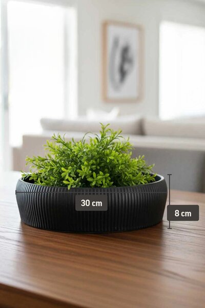 Mísa na květiny ERYNA, sklolaminát, průměr 30 cm, černá