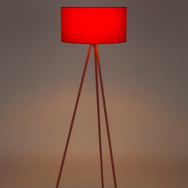 White Label Červená stojací lampa WLL SUSIE 146 cm