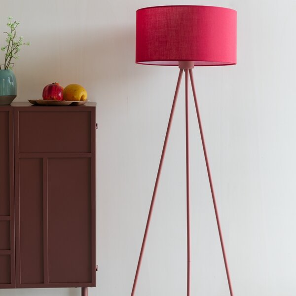 White Label Červená stojací lampa WLL SUSIE 146 cm