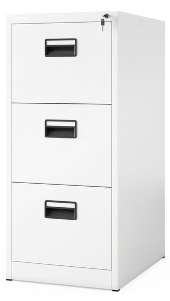 Plechová kartotéka, 3 zásuvky SARA V3, 460 x 1020 x 620 mm, bílá